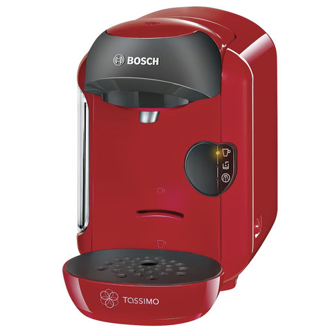 Кофемашина капсульная BOSCH TASSIMO 1253, 1300 Вт, 0,7 л, красная+капсулы на 24 чашки в комплекте!
