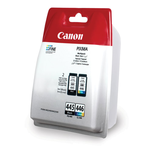 Картридж струйный CANON (PG-445/CL-446) PIXMA MG2440/MG2540, комплект, оригинальный, 2 цвета 180 стр