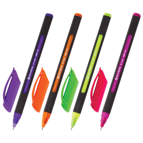 Ручка шариковая масляная BRAUBERG Extra Glide Soft Color, СИНЯЯ, 0,7мм, линия 0,35мм, 142928