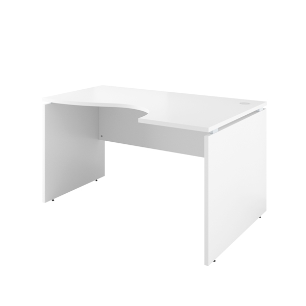 Стол криволинейный правый 1400х900х750 Белый 30 Дублин