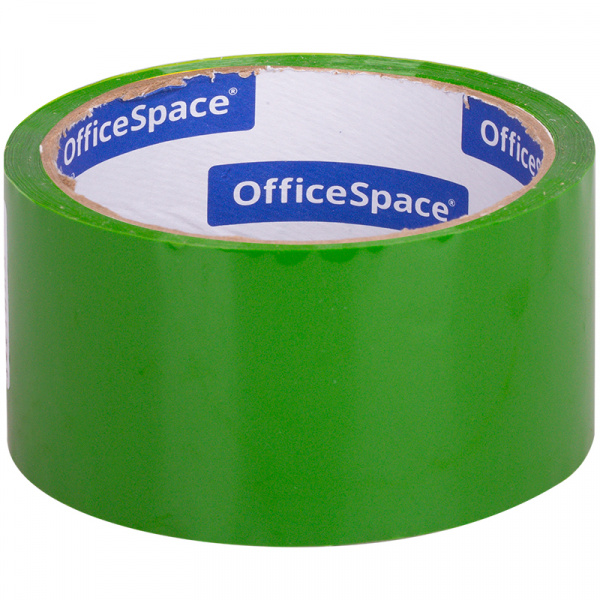 Клейкая лента цветная 48мм*40м OfficeSpace ЗЕЛЕНАЯ 45мкм
