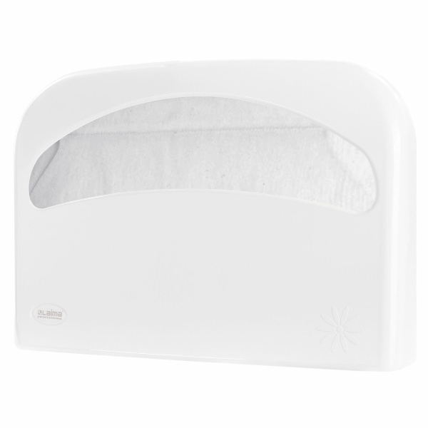 Диспенсер для покрытий на унитаз LAIMA PROFESSIONAL ORIGINAL (V1), 1/2 сложения, белый, ABS-пластик, Диспенсер для покрытий на унитаз LAIMA PROFESSIONAL ORIGINAL (V1), 1/2 сложения, белый, ABS-пластик,