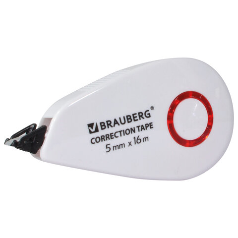 Корректирующая лента BRAUBERG SUPER, 5 мм х 16 м, корпус белый, блистер, 229061 
