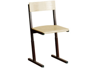 Стул ученический регул. 2-4гр. (320-380мм) м/к красный