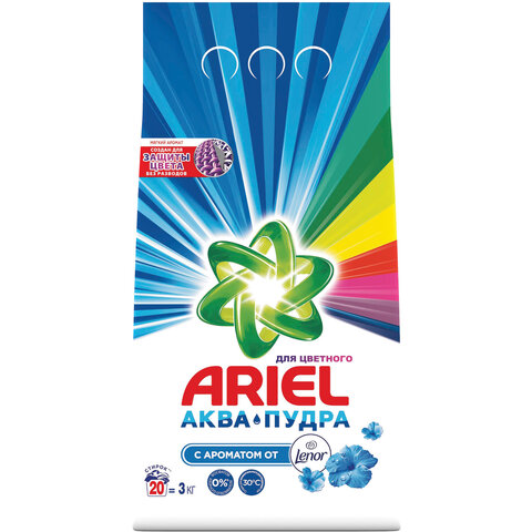 Стиральный порошок ARIEL (Ариэль) автомат  3кг Color, "Ленор Эффект", ш/к1413 Стиральный порошок ARIEL (Ариэль) автомат  3кг Color, "Ленор Эффект", ш/к1413