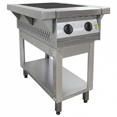 Плита электрическая 2-х конф. напольная без жар.шкафа ПЭП-0,24-Н-01 (417 (627)х850х860 (880)мм) нерж