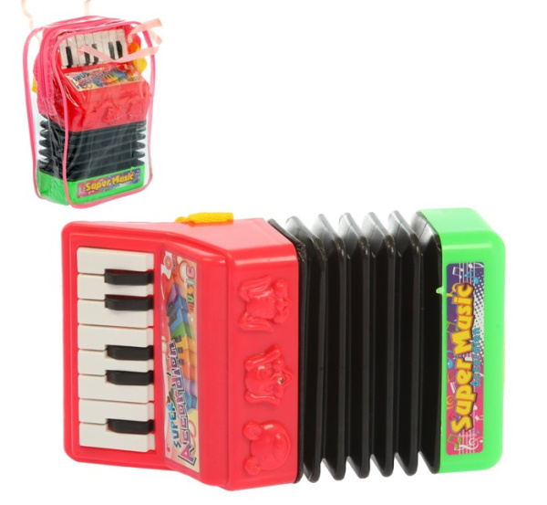 Игрушка музыкальная гармошка "Мордашки", световые и звуковые эффекты, МИКС