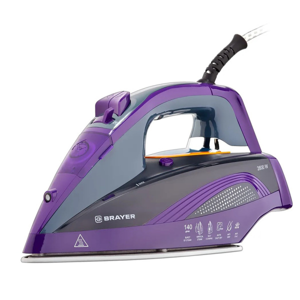 Утюг BRAYER BR4001, OneTemp, 2600 Вт, керамическое покрытие, самоочистка, антикапля, автоотключение, Утюг BRAYER BR4001, OneTemp, 2600 Вт, керамическое покрытие, самоочистка, антикапля, автоотключение,