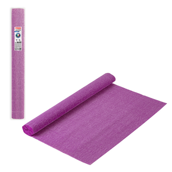 Бумага гофрированная/креповая (ИТАЛИЯ) 140 г/м2, 50х250см, орхидея (990), BRAUBERG FIORE, 112589