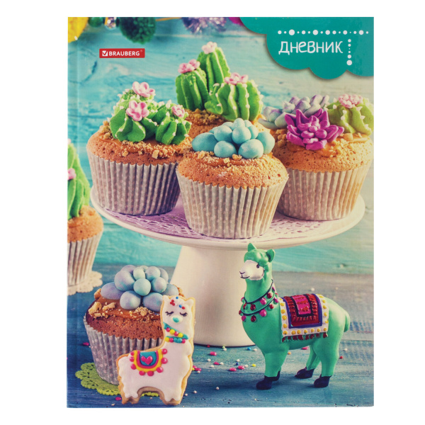 Дневник 1-11 класс 40л., твердый, BRAUBERG, глянцевая ламинация, Вкусняшки, 105557