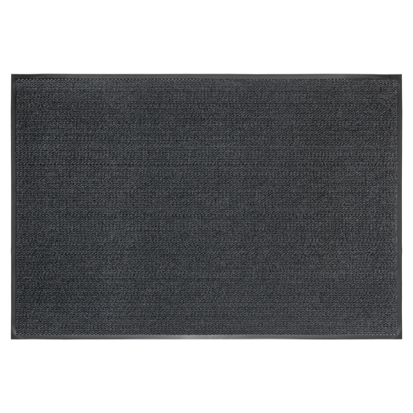 Коврик придверный ИЗНОСОСТОЙКИЙ влаговпитывающий, 80х120 см, ТАФТИНГ, СЕРЫЙ, ЛАЙМА EXPERT, 606885, С