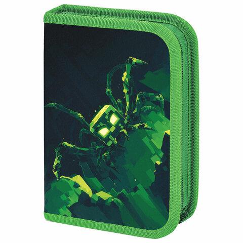 Пенал BRAUBERG, 1 отделение, 1 откидная планка, полиэстер, 21х14 см, "Ominous spider", 273525