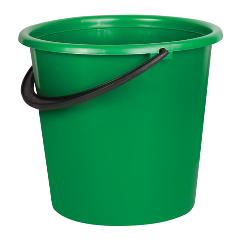 Ведро 10л пластиковое, хозяйственное, цвет ассорти, мерная шкала, LAIMA