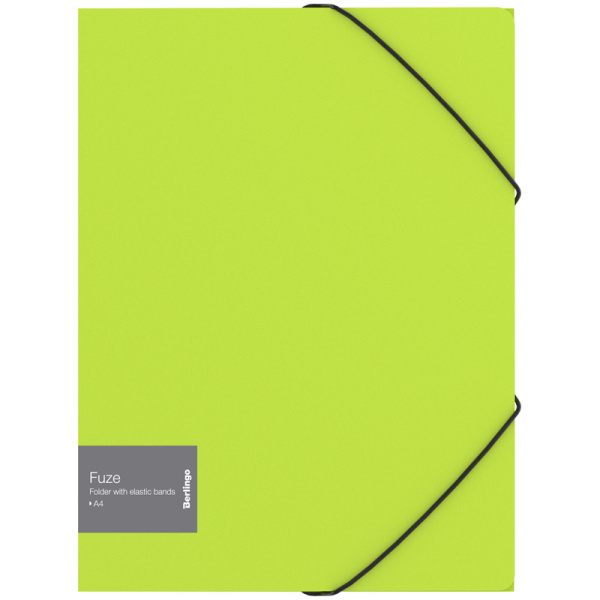 Папка на резинке Berlingo "Fuze" А4, 600мкм, салатовая