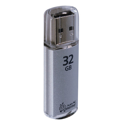 Флэш-диск 32 GB, SMARTBUY V-Cut, USB 2.0, серебристый, SB32GBVC-S 