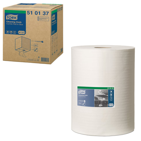 Протирочный нетканый материал TORK (Система W1, W2, W3) Premium, 400 листов в рулоне, 32х38 см, 5101