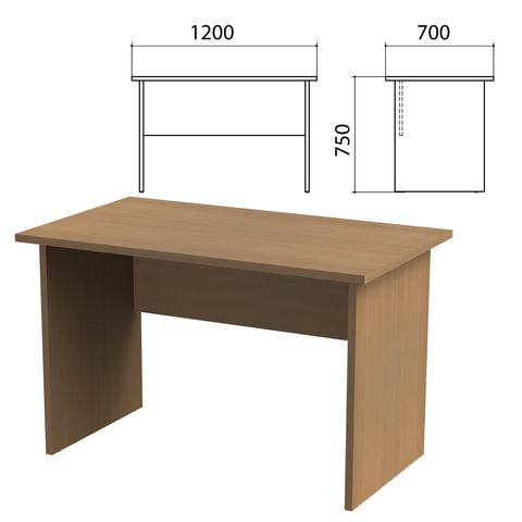 Стол письменный "Этюд", 1200х700х750 мм, орех онтарио, 400021-16