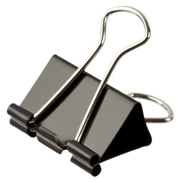 Зажимы для бумаг 19мм Workmate, чёрные *12шт/упак