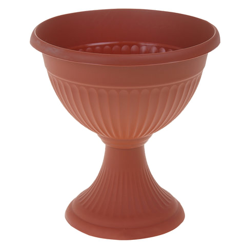 Кашпо-вазон 5,5л для цветов IDEA,"Ливия", высокая ножка, (в33*диаметр 31см), цвет коричневый, М 3206