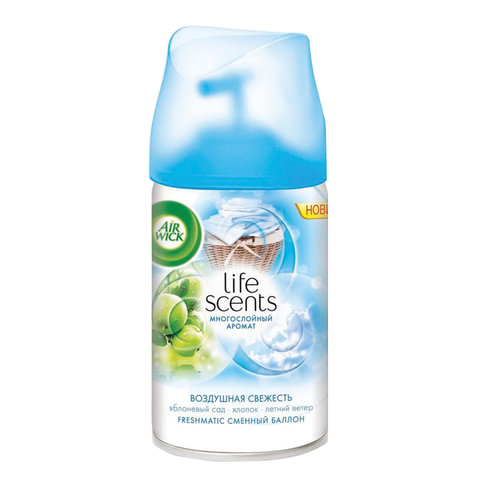 Картридж аэрозольный, 250 мл, AIRWICK (Эйрвик) LifeScents, "Воздушная свежесть", диспенсеры 600582-8
