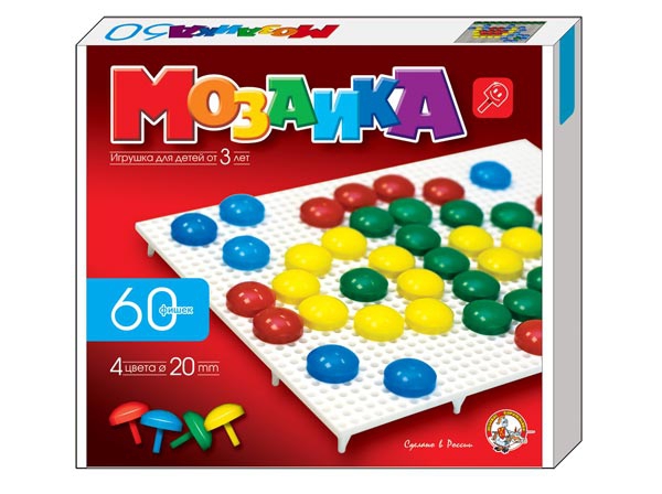 Мозаика d20/4цв/60шт/1поле/230*200*35/микрог/УФ 00978