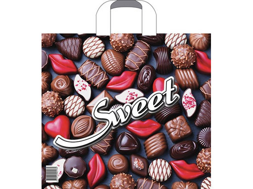 Пакет ПЭ с петлевой ручкой 38х34+3 (70) (Десерт) Россия