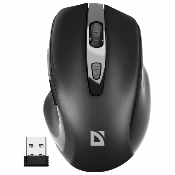 Мышь беспроводная DEFENDER Prime MB-053, USB, 5 кнопок+1 кнопка-колесо, оптическая, черная, 52053 Мышь беспроводная DEFENDER Prime MB-053, USB, 5 кнопок+1 кнопка-колесо, оптическая, черная, 52053