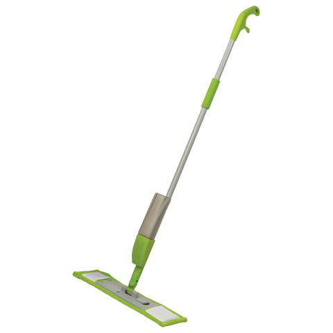 Швабра с флаундером 40 см с распылителем, черенок-рукоятка 122 см, МОП микрофибра (тип К), ЛЮБАША, 6
