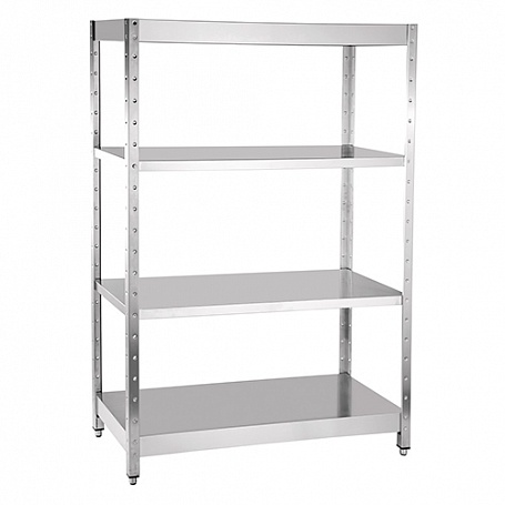 Стеллаж кухонный СК-2-4 полностью из нерж. стали,1000х416х1730