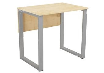 Стол ученический 1-местный на квадратном каркасе, экран ЛДСП клен, м/к серый
