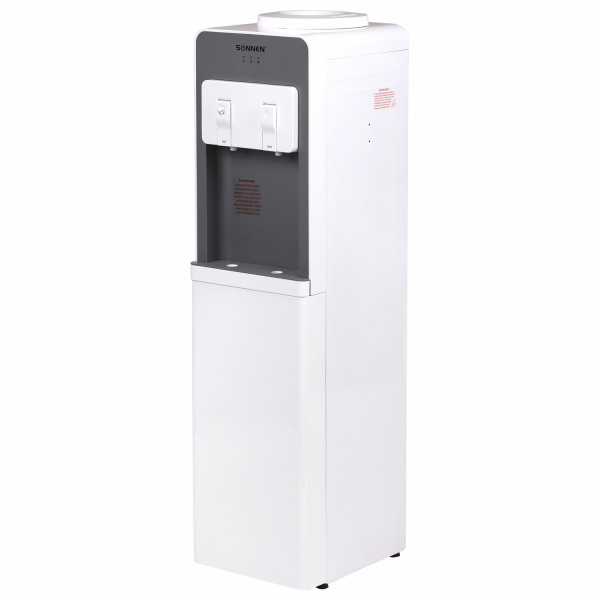 Кулер для воды SONNEN FSC-02BA, напольный, НАГРЕВ/ОХЛАЖДЕНИЕ КОМПРЕССОР, шкаф, 2 крана, серый Кулер для воды SONNEN FSC-02BA, напольный, НАГРЕВ/ОХЛАЖДЕНИЕ КОМПРЕССОР, шкаф, 2 крана, серый