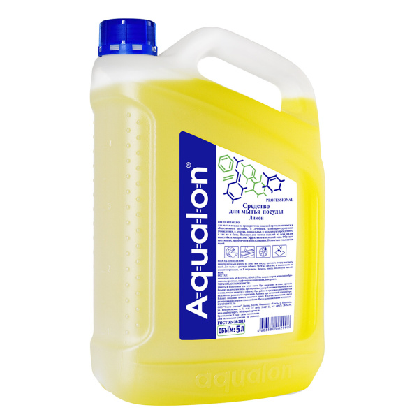 Средство для мытья посуды AQUALON 5л "Лимон", 202998