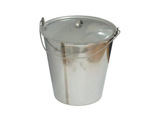 Ведро нержавеющая сталь 10л с крышкой, 260мм 1С-2516-01741