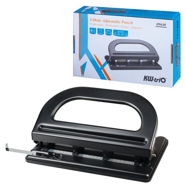 Дырокол на 2-3-4 отверстия KW-trio, до 30 листов, 964