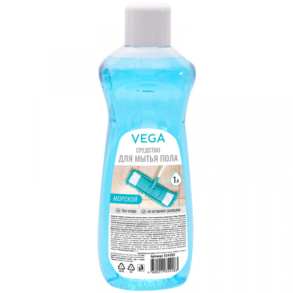 Средство для мытья пола Vega "Морской", 1л