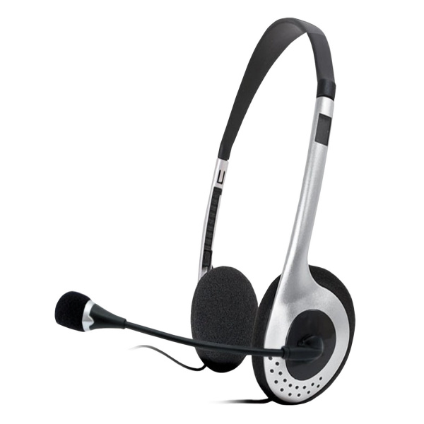 Наушники с микрофоном (гарнитура) SVEN AP-010MV, проводные, 2 м, с оголовьем, черные