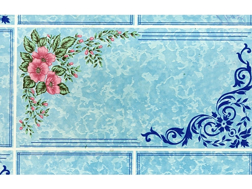 Клеенка столов.на нетканой основе 1сорт 42/1 ш.1,30м 25м рулон голубой фон